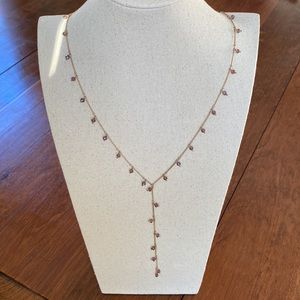 Express Gold & Purple Beaded Necklace